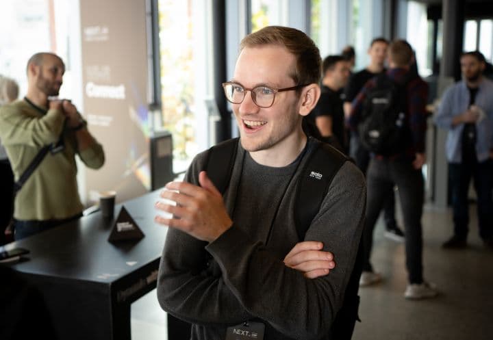 a man standing in front of a group of people